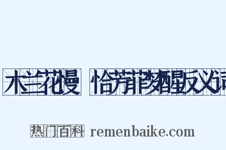 木兰花慢·恰芳菲梦醒反义词是什么意思的图片